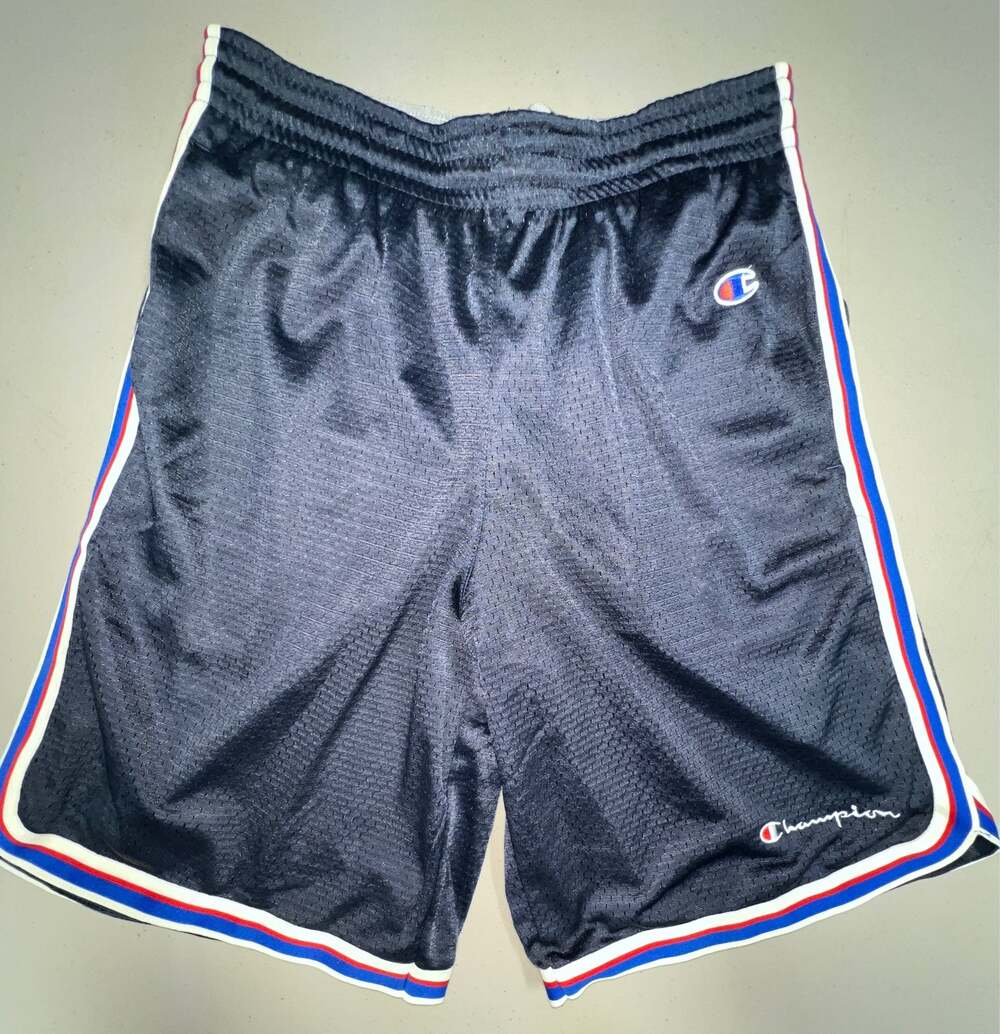Champion Navy Mesh Basketball Shorts EUC Mens S Teen Boy